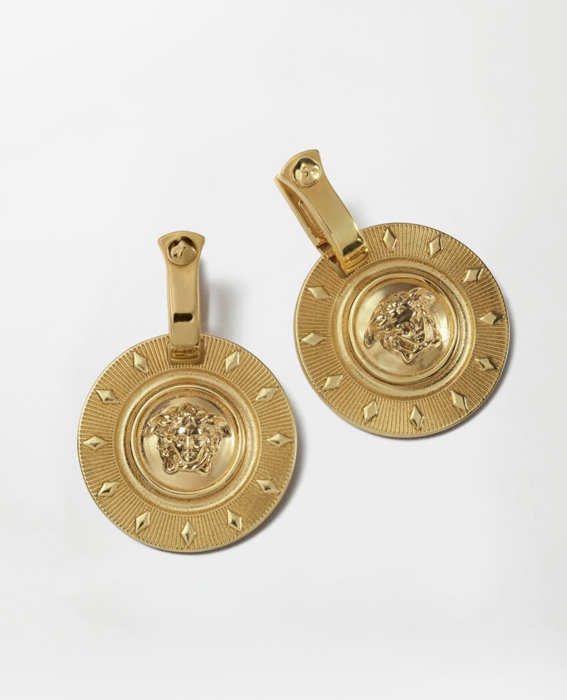 Versace Brass Medusa Earrings
