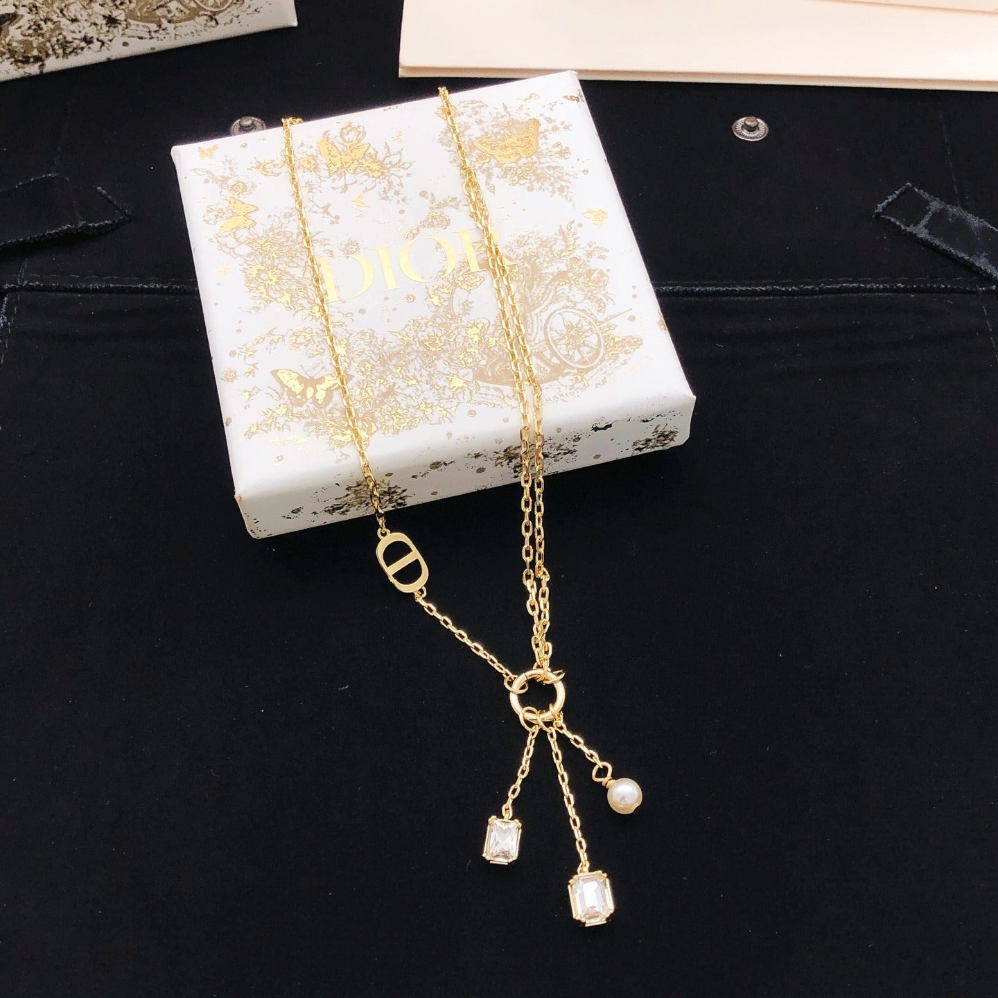 Dior Brass Tassel Necklace