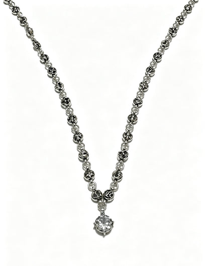 Chrome Hearts Sterling Silver Cross Necklace