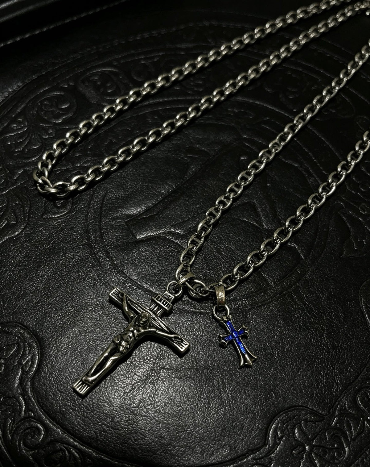 Chrome Hearts Sterling Silver Cross Necklace