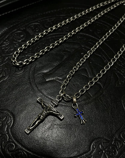 Chrome Hearts Sterling Silver Cross Necklace