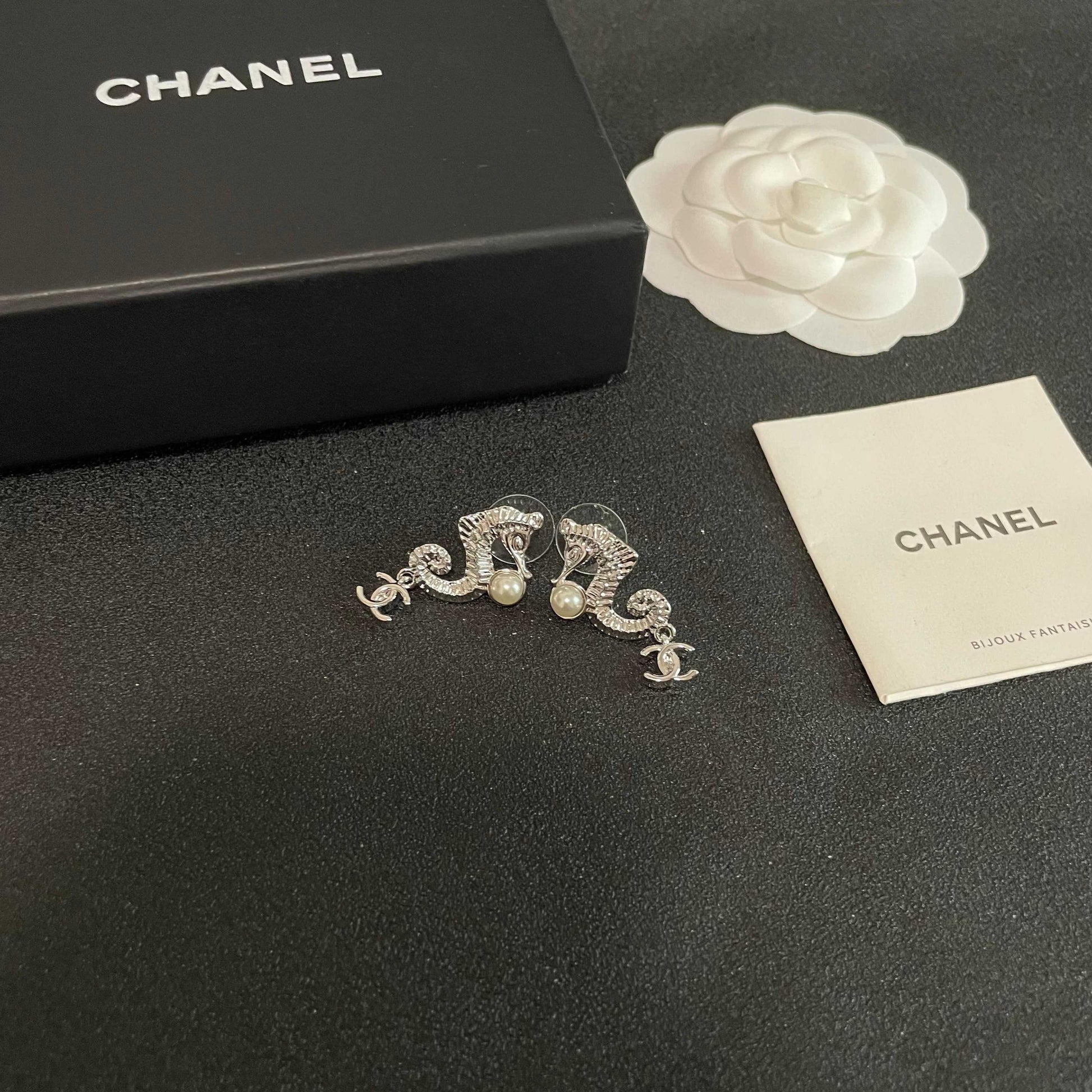 Chanel Pearl Earrings