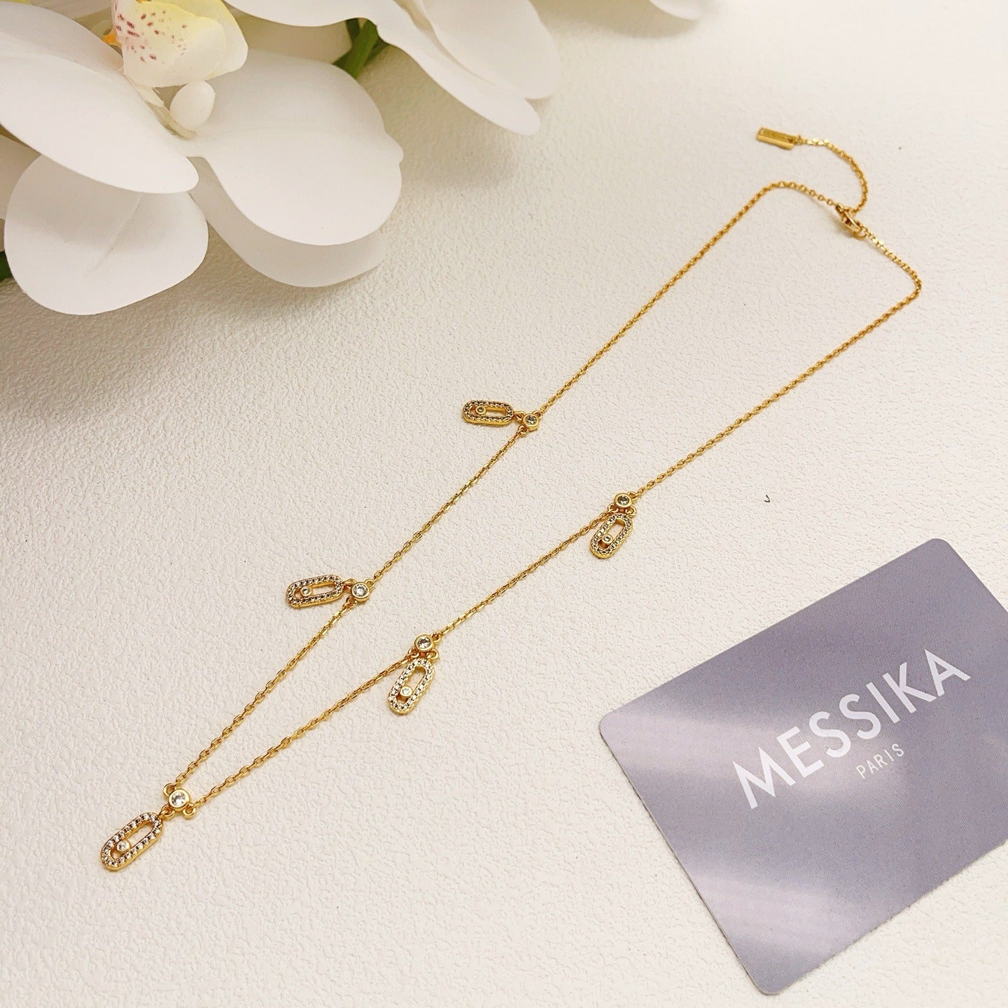 Messika Gold Brass Tassel Necklace