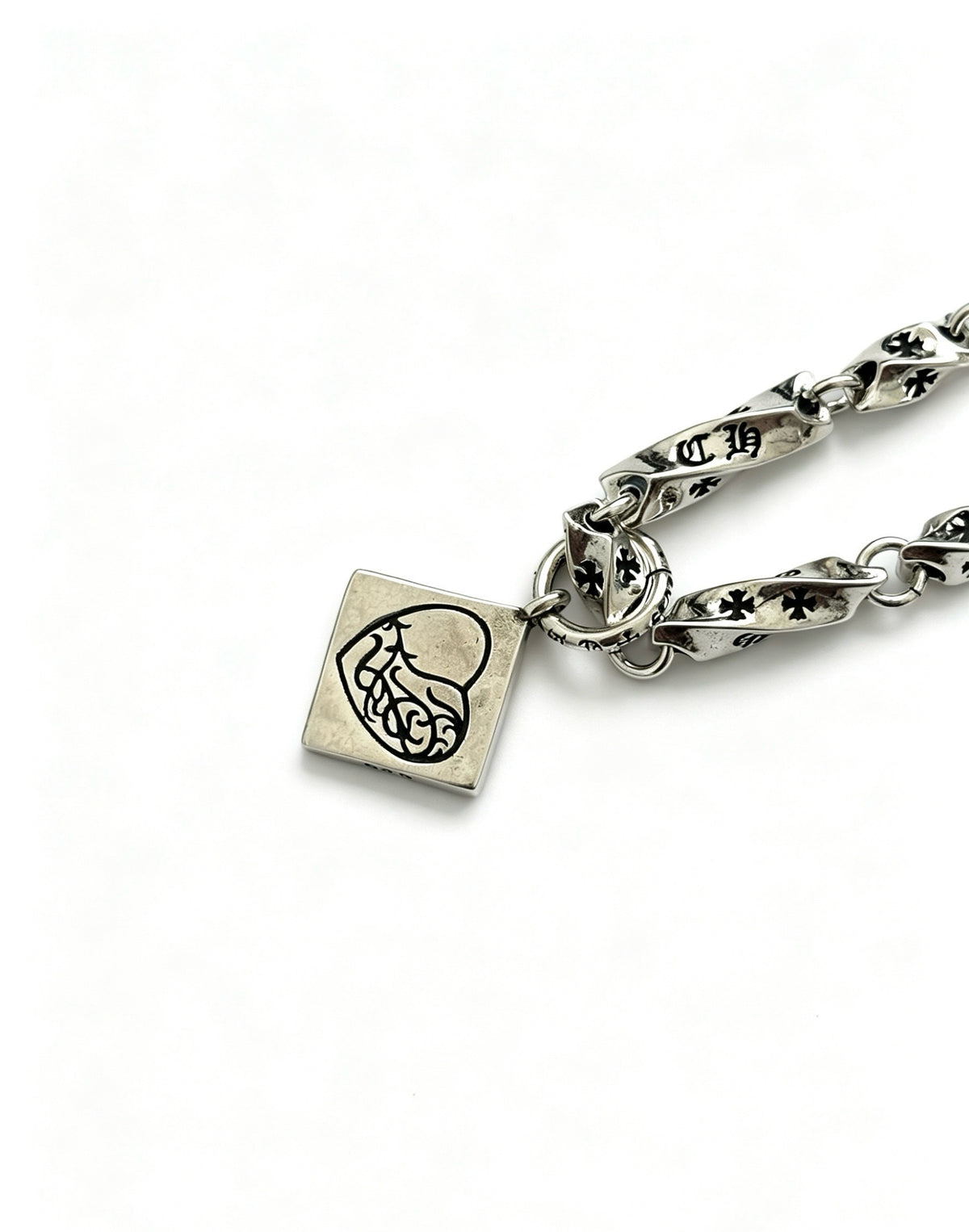 Chrome Hearts Sterling Silver Cross Bracelet