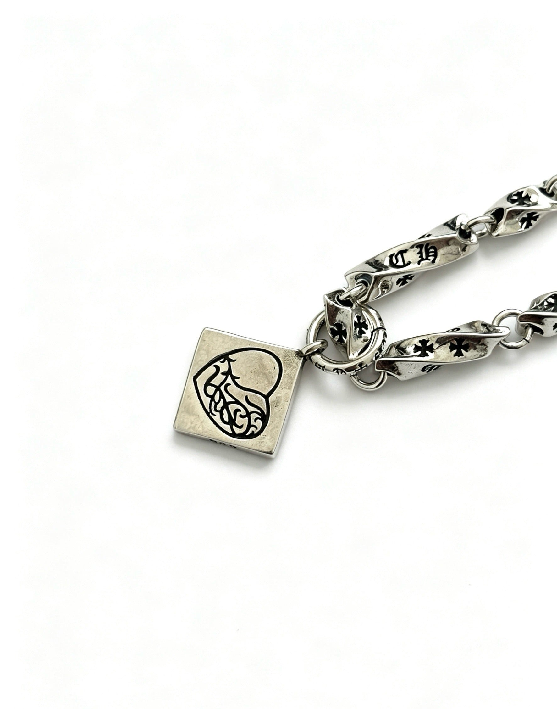 Chrome Hearts Sterling Silver Cross Bracelet