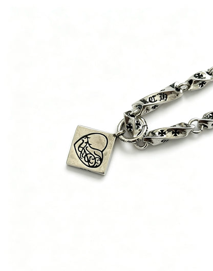 Chrome Hearts Sterling Silver Cross Bracelet
