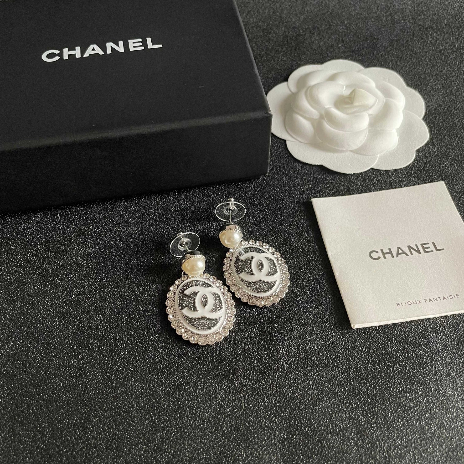 Chanel Pearl Earrings