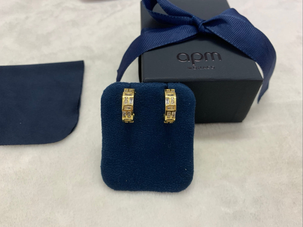 APM Monaco Yellow Hoop Earrings