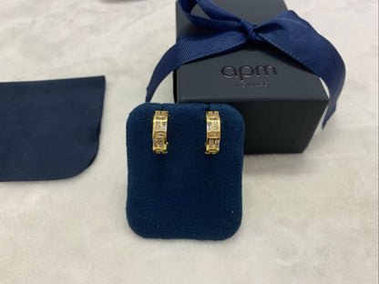 APM Monaco Yellow Hoop Earrings
