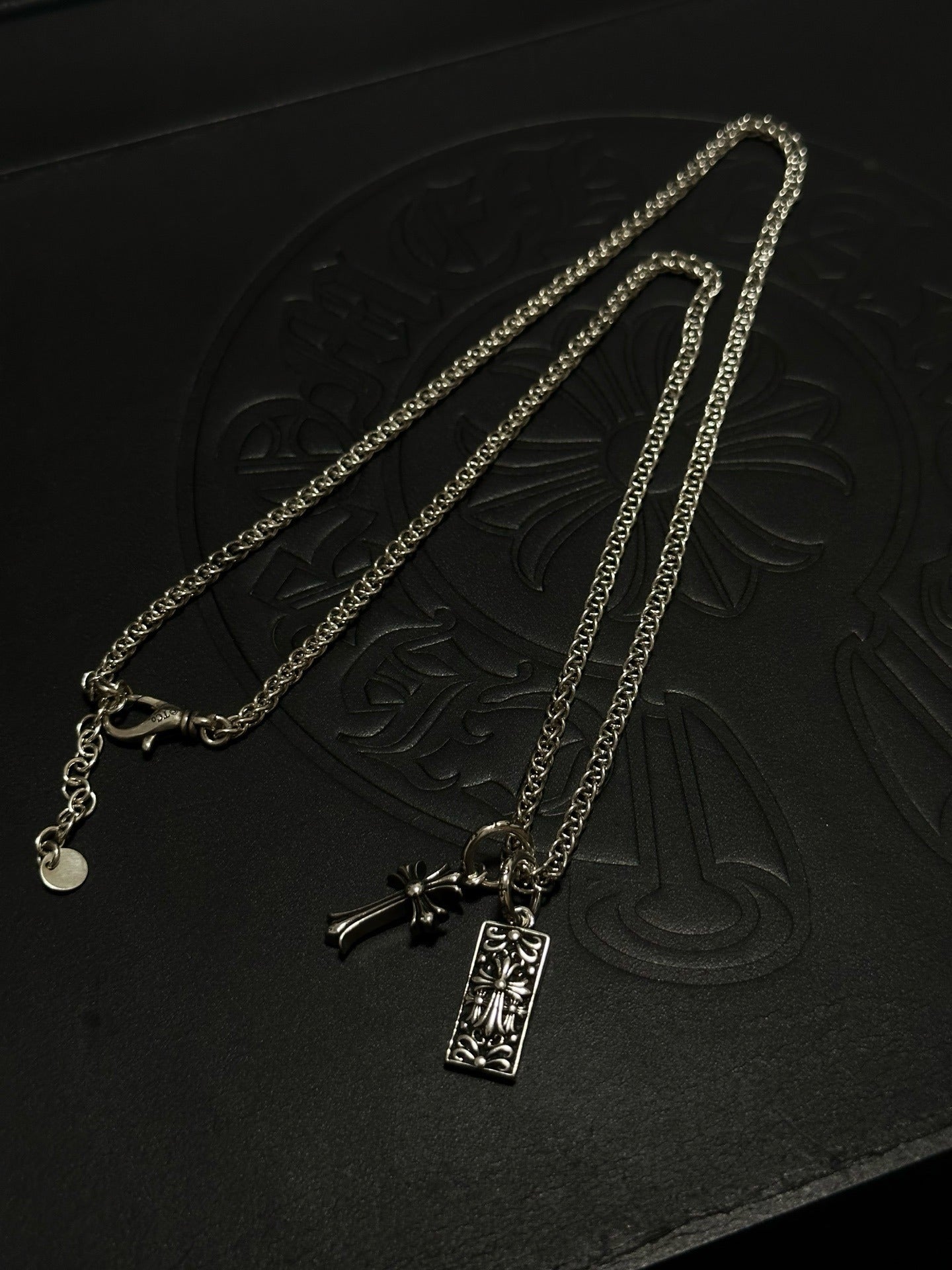 Chrome Hearts Sterling Silver Cross Necklace