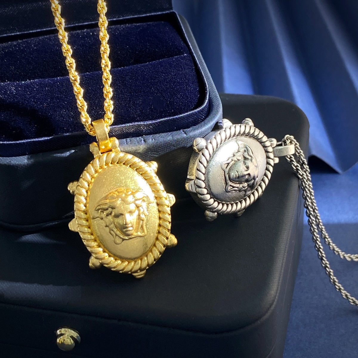 Versace Brass Vintage-Finish Necklace