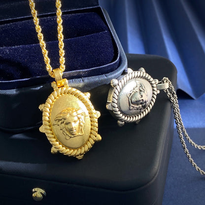 Versace Brass Vintage-Finish Necklace