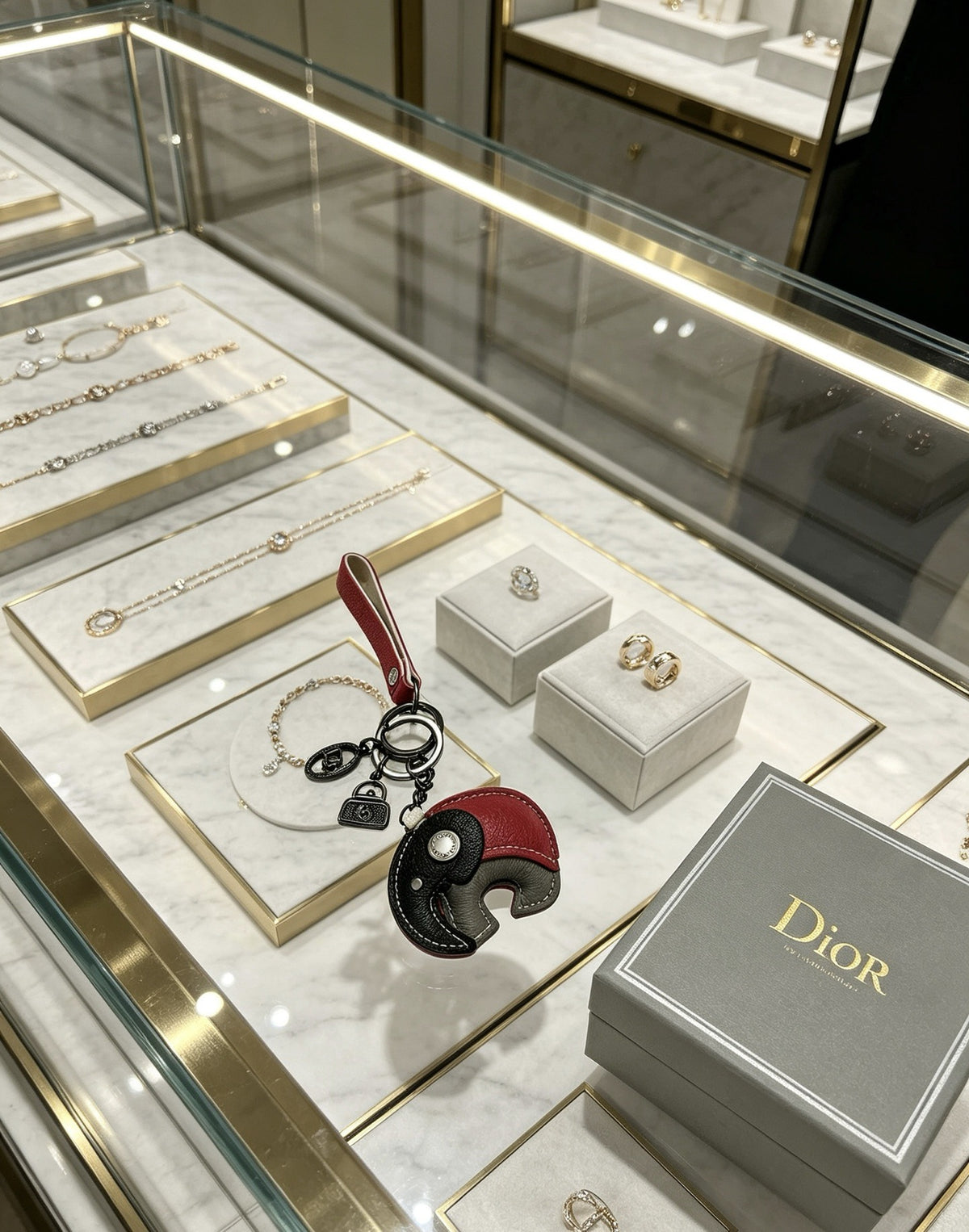 Dior Vintage-Finish Keychain