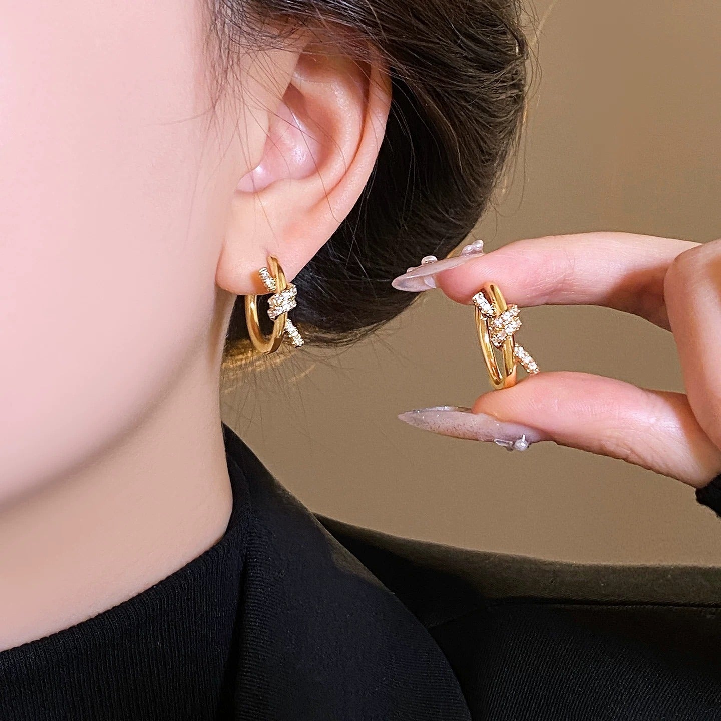 Tiffany & Co. Gold Brass Knot Earrings