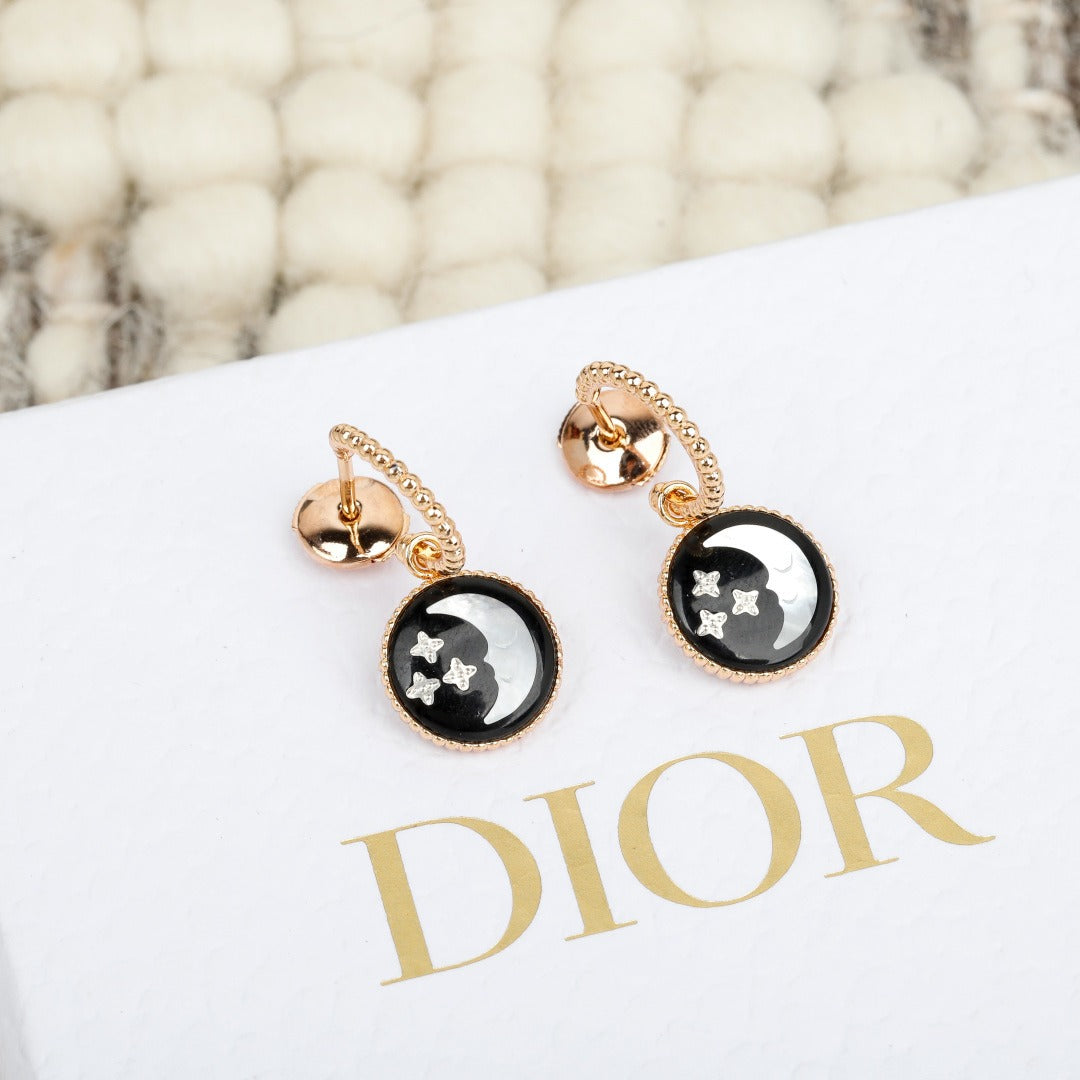 Dior Black Pearl Earrings