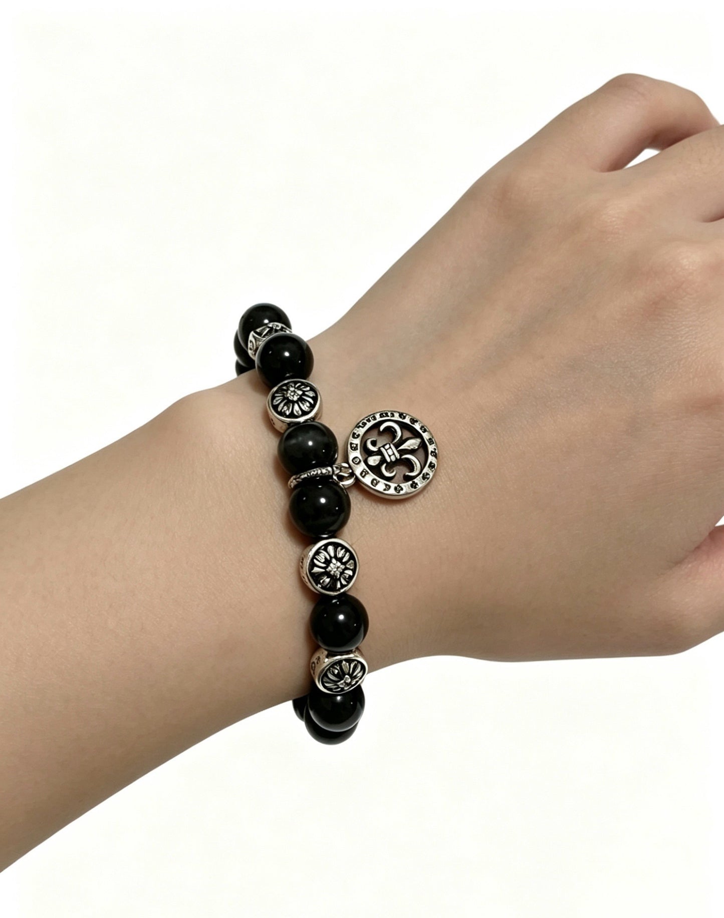 Chrome Hearts Sterling Silver Cross Bracelet