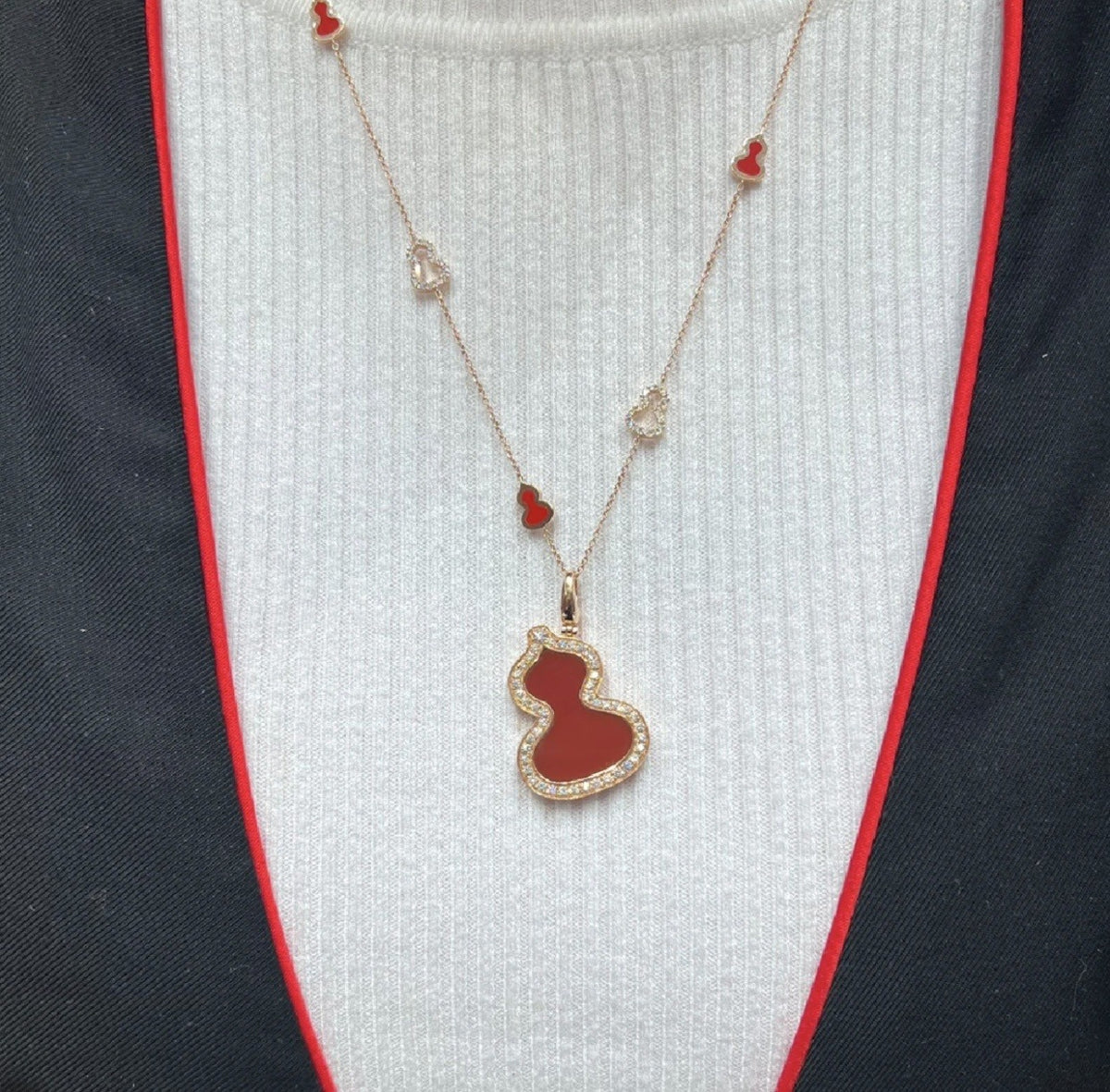 Qeelin Silver Brass Necklace