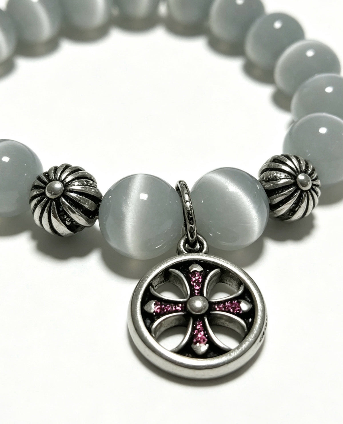 Chrome Hearts Sterling Silver Cross Bracelet