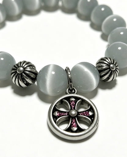 Chrome Hearts Sterling Silver Cross Bracelet