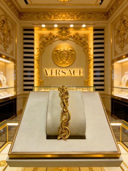 Versace Sterling Silver Chain Bracelet