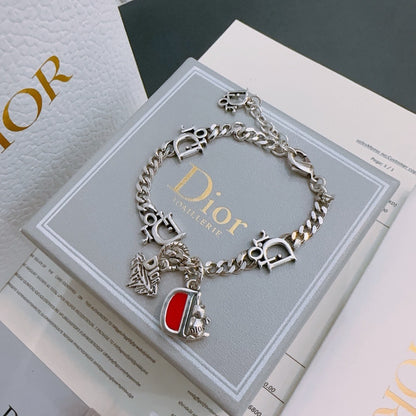 Dior Sterling Silver Chain Bracelet