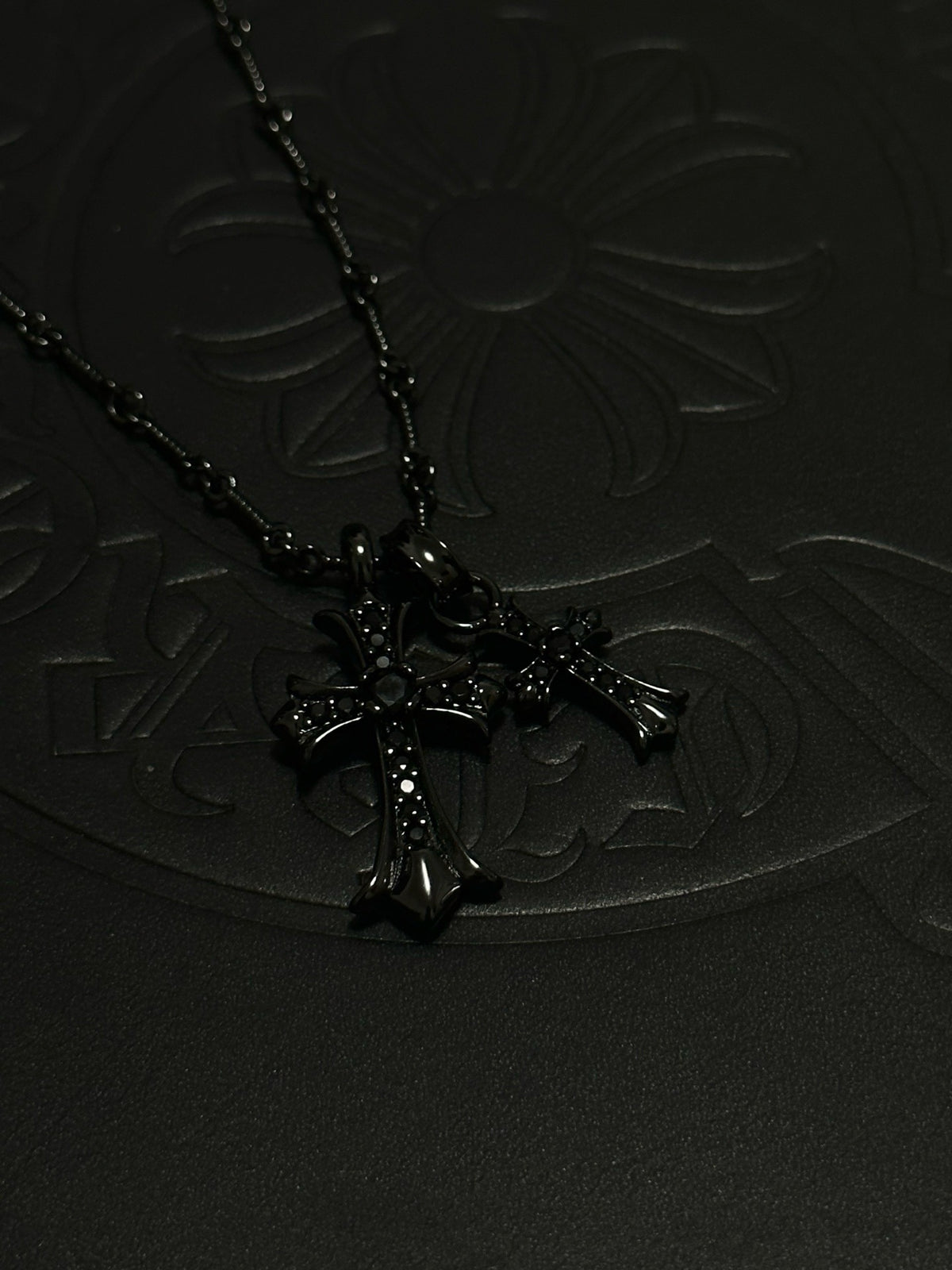 Chrome Hearts Sterling Silver Cross Necklace