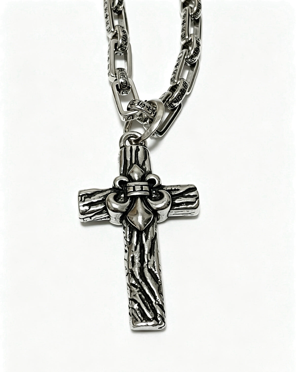 Chrome Hearts Sterling Silver Cross Necklace