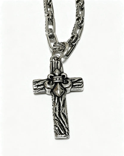 Chrome Hearts Sterling Silver Cross Necklace