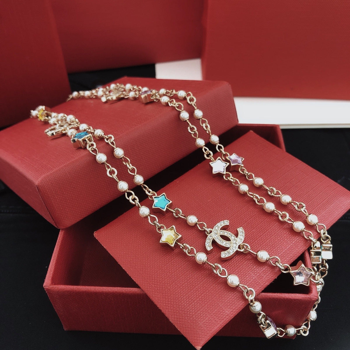 Chanel Brass Star Necklace