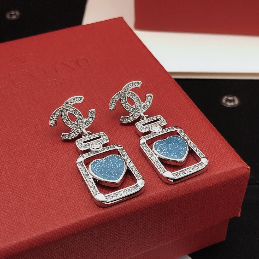 Chanel Brass Heart Earrings