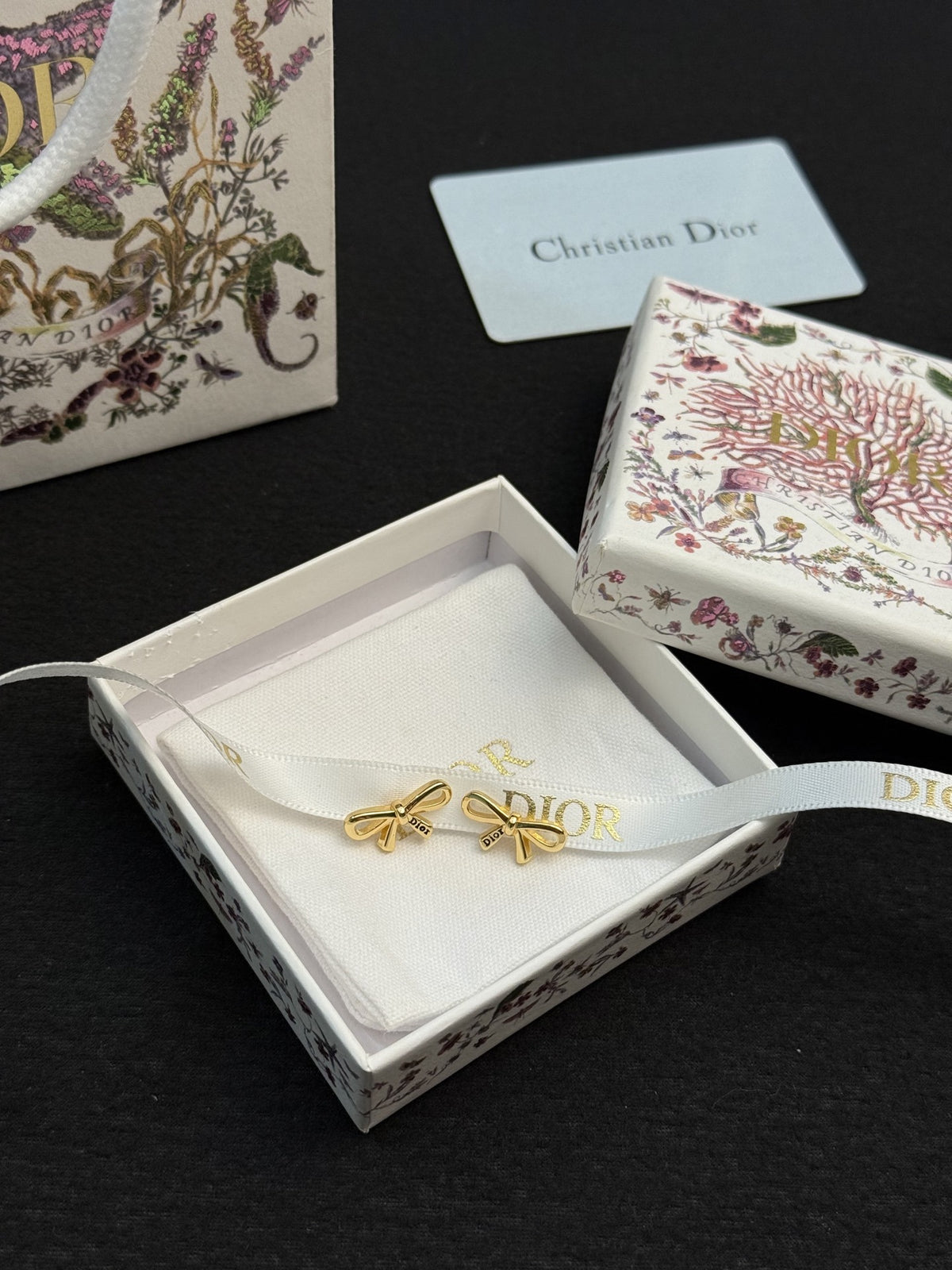 Dior Gold Butterfly Earrings