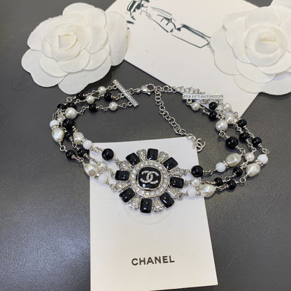 Chanel Black Pearl Necklace