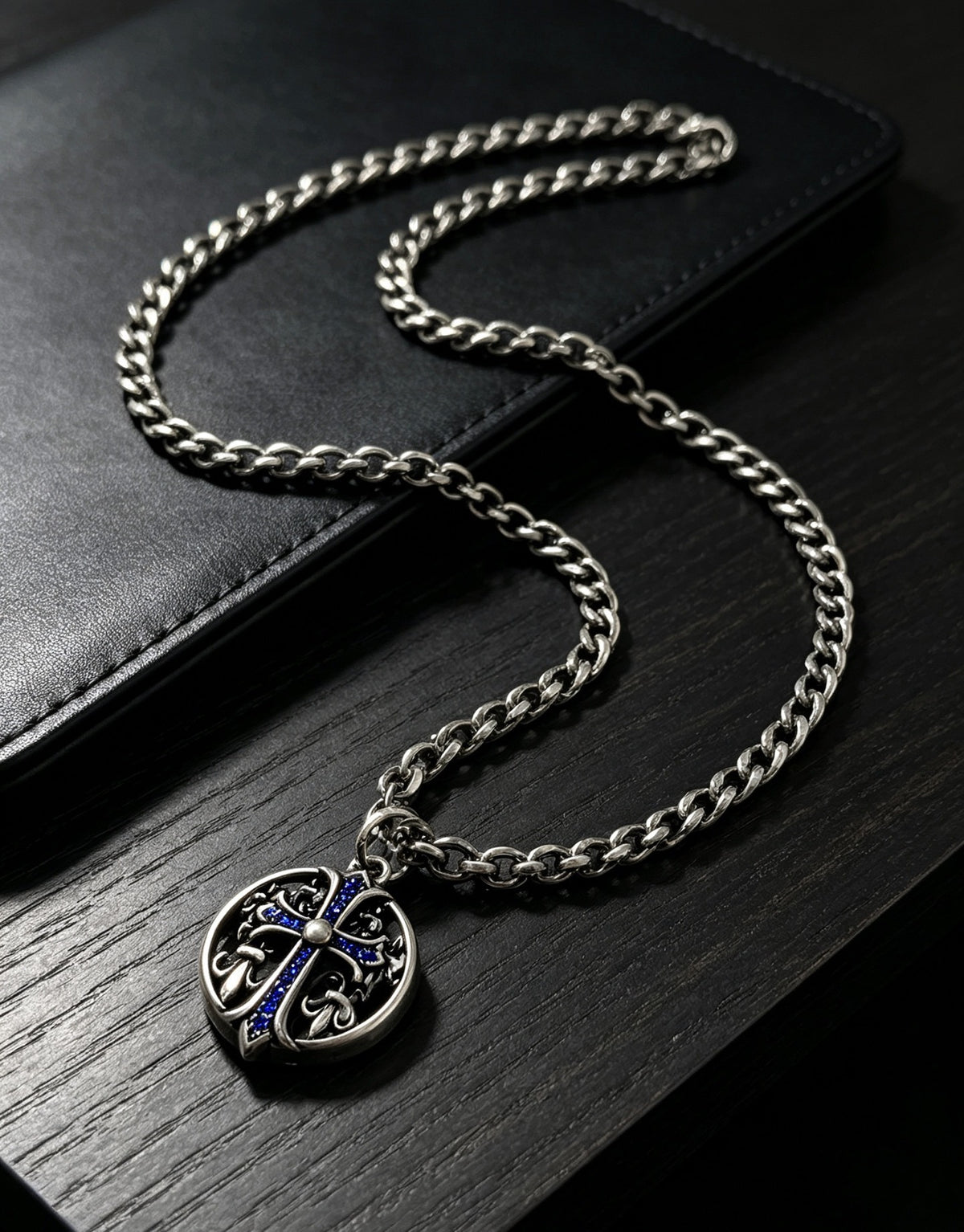 Chrome Hearts Sterling Silver Cross Necklace