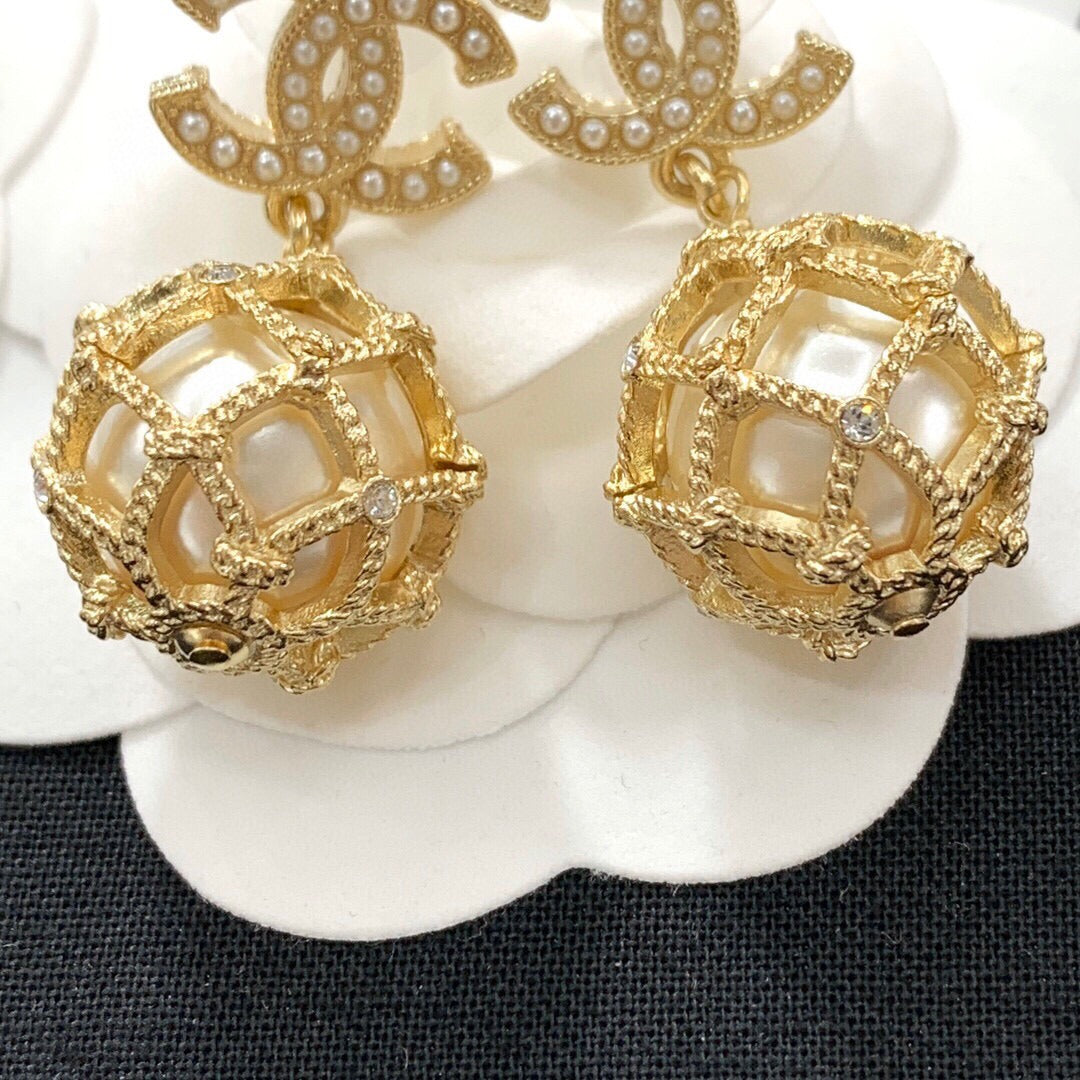 Chanel Pearl Earrings