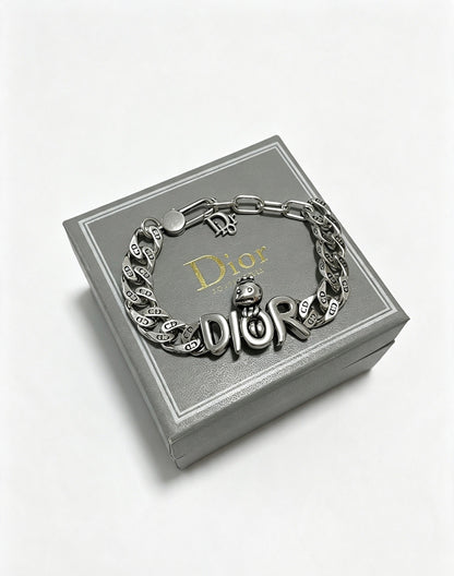 Dior Sterling Silver Chain Bracelet