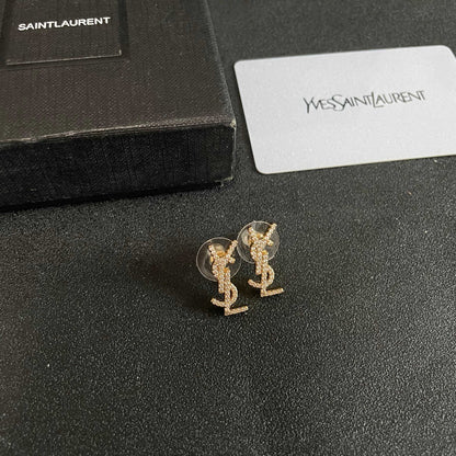 Saint Laurent Sterling Silver Vintage-Finish Earrings