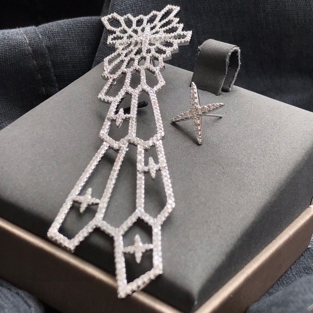 APM Monaco White Star Earrings