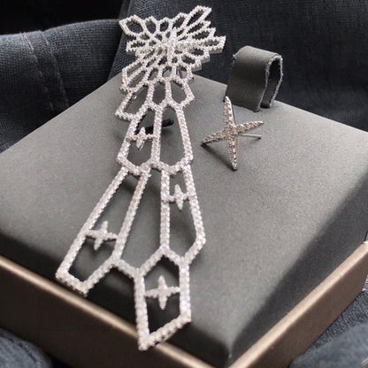 APM Monaco White Star Earrings