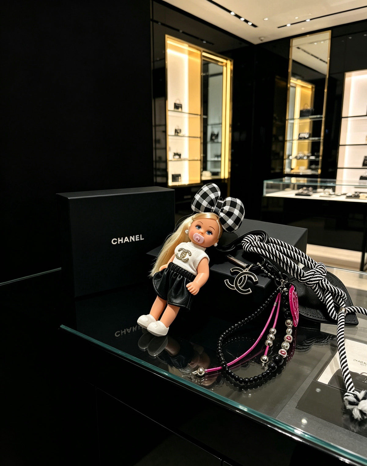 Chanel Vintage-Finish Keychain