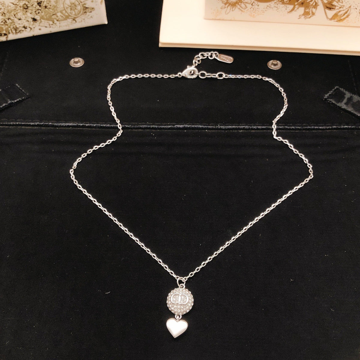 Dior Brass Heart Necklace
