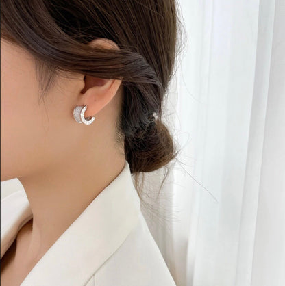 Bvlgari Silver Brass Earrings