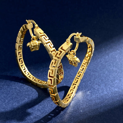 Versace Brass Medusa Earrings