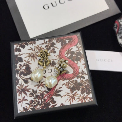 Gucci Sterling Silver Pearl Earrings