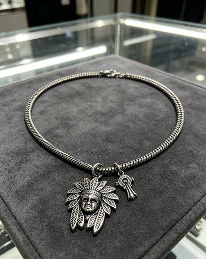 Chrome Hearts Sterling Silver Cross Necklace