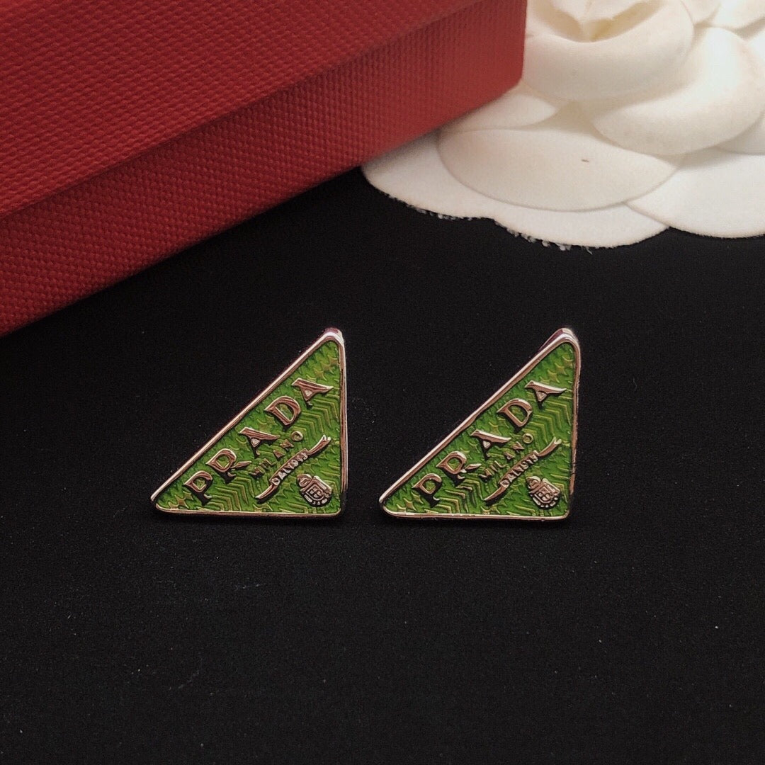 Prada Green Brass Earrings