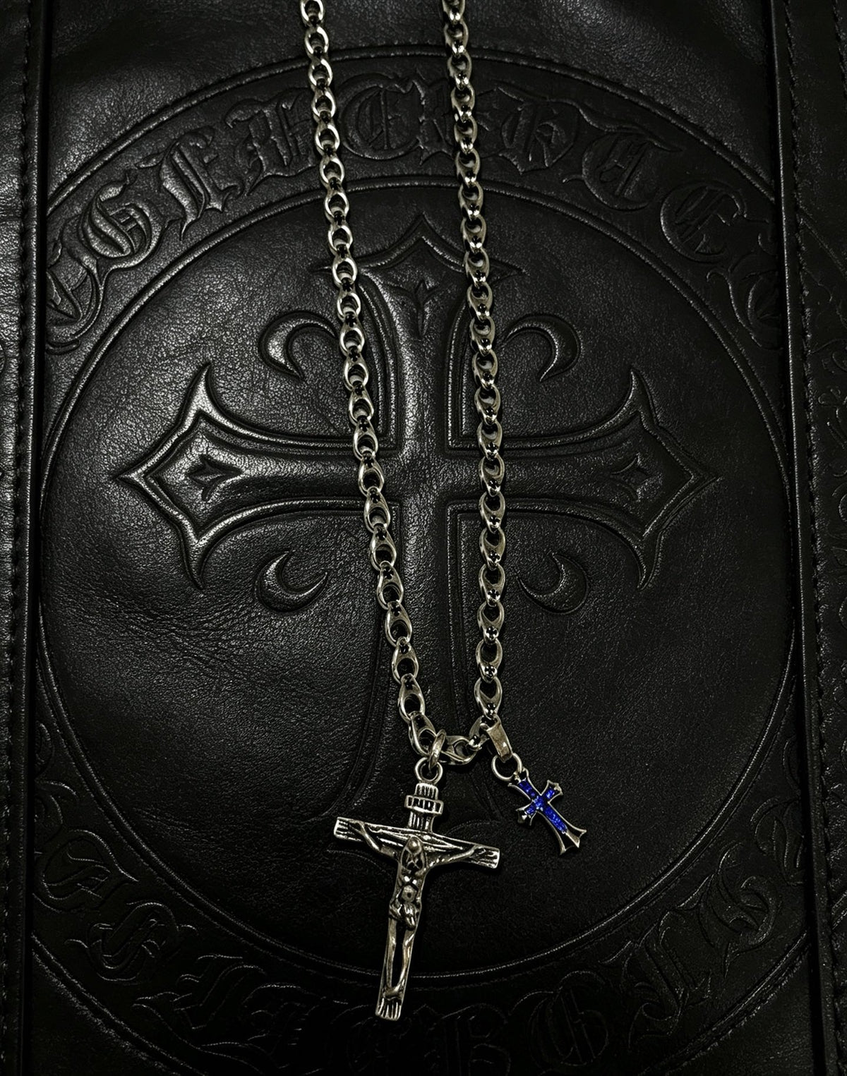 Chrome Hearts Sterling Silver Cross Necklace