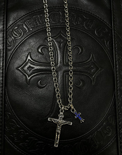 Chrome Hearts Sterling Silver Cross Necklace