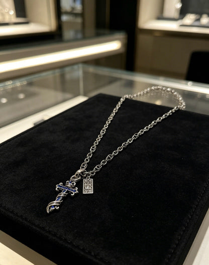 Chrome Hearts Sterling Silver Cross Necklace