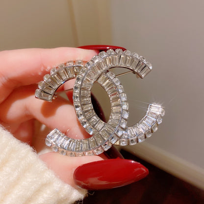 Chanel Brass Rectangular Brooch