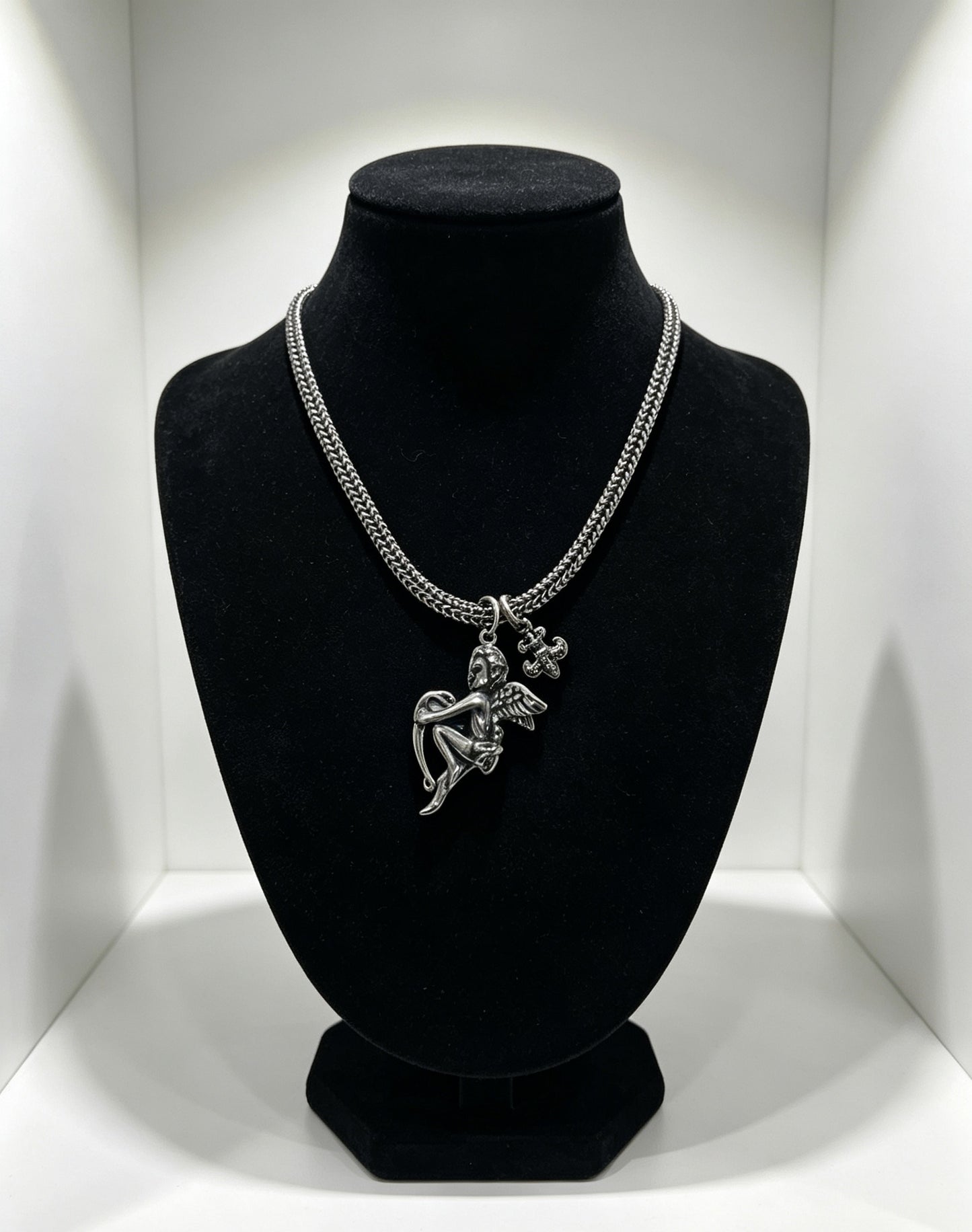 Chrome Hearts Sterling Silver Cross Necklace